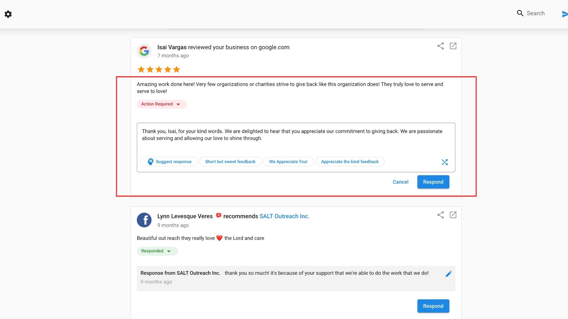 AI Review Response: Church Reputation Manager